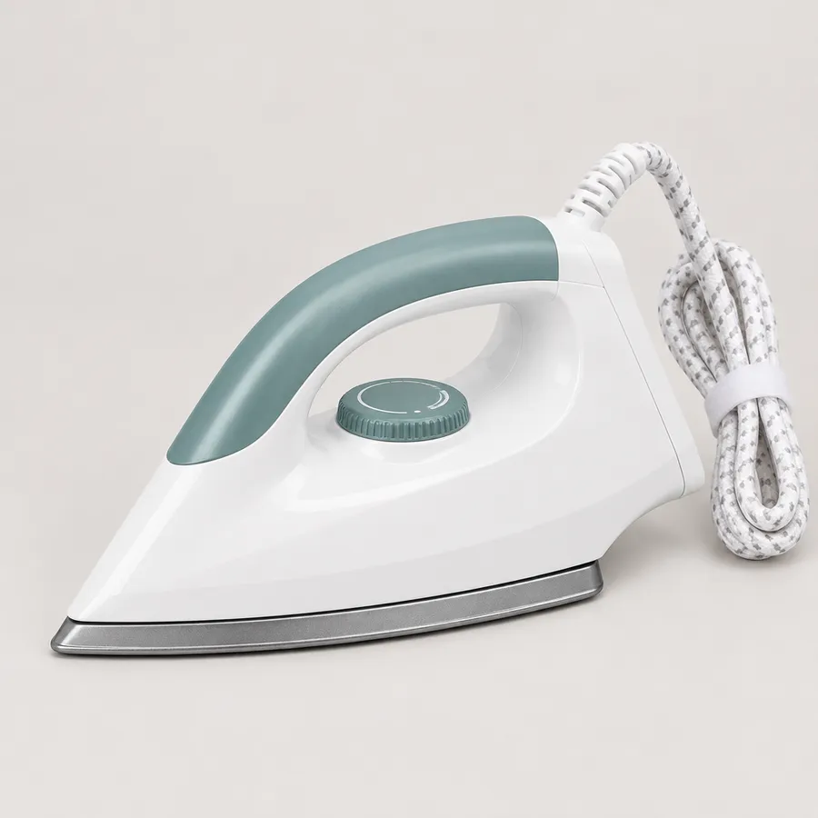 Voltiq 1000W Dry Iron with Non-Stick Soleplate