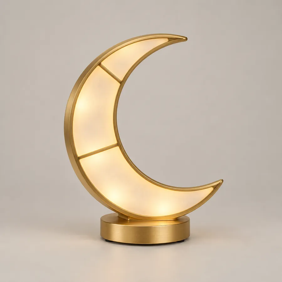 Uphaar Box LED Crescent Lantern, 24 cm