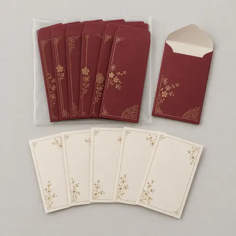 Uphaar Box Wedding Cash Envelope & Card Set, 12 Pieces