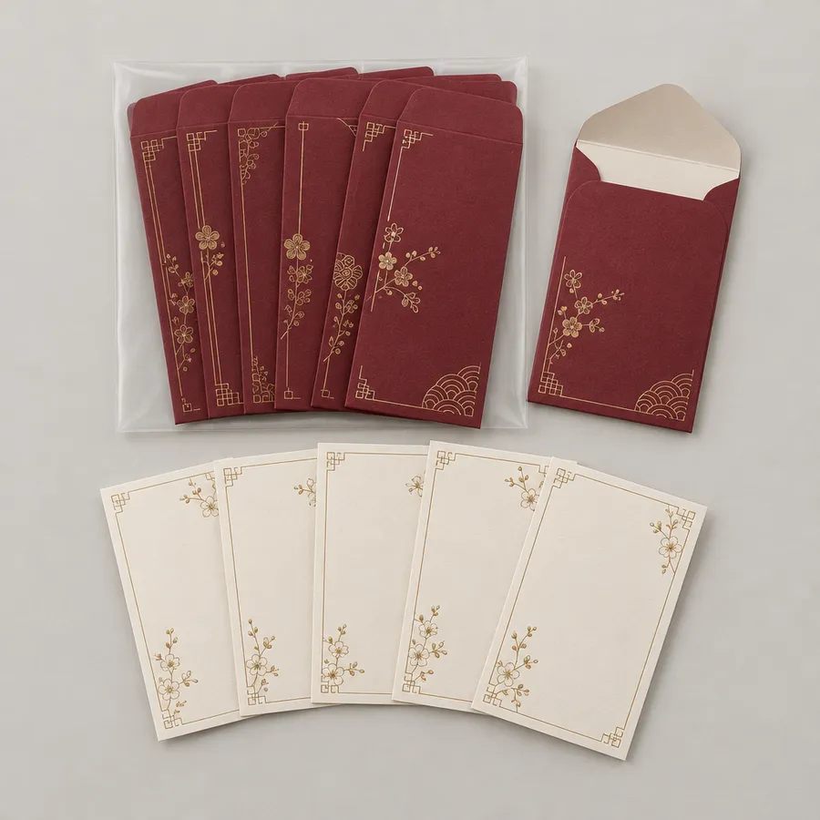 Uphaar Box Wedding Cash Envelope & Card Set, 12 Pieces